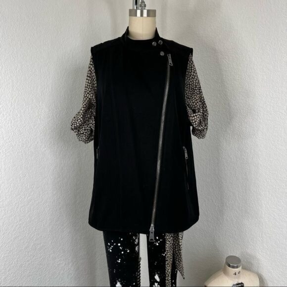 Club Monaco Biker Moto Vest Sleeveless - Picture 4 of 7